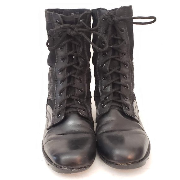 ? Leather/Fabric Military Combat Boots Size 8.5? main image 6